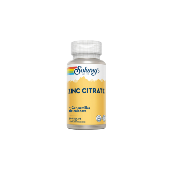 ZINC+SEMILLA DE CALABAZA 60 VEGCAPS - SOLARAY